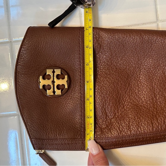 Tory Burch Women Adeline Tory Logo Brown Leather Riding Fashion Boots size 7.5 - Picture 10 of 11